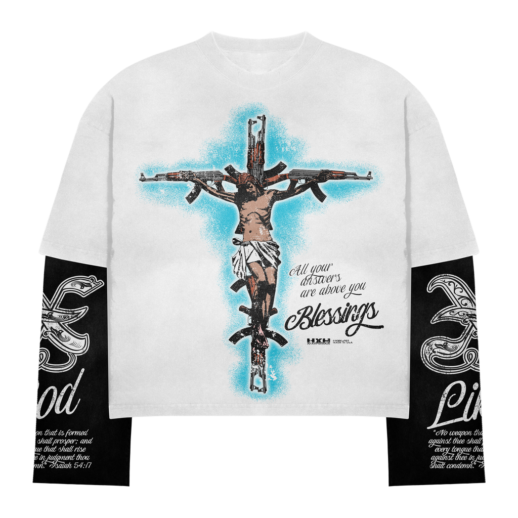 “Isaiah 54:17” Boxy Heavyweight L/S Tee