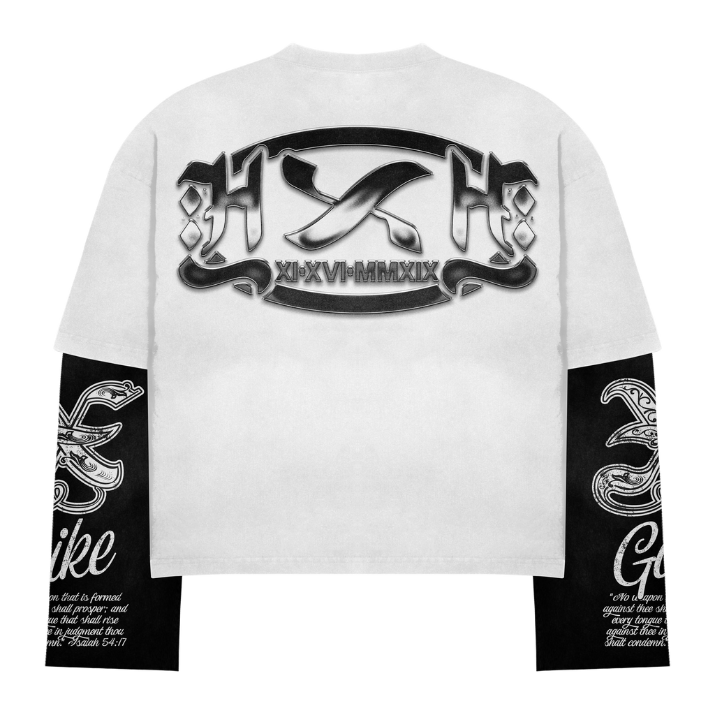 “Isaiah 54:17” Boxy Heavyweight L/S Tee